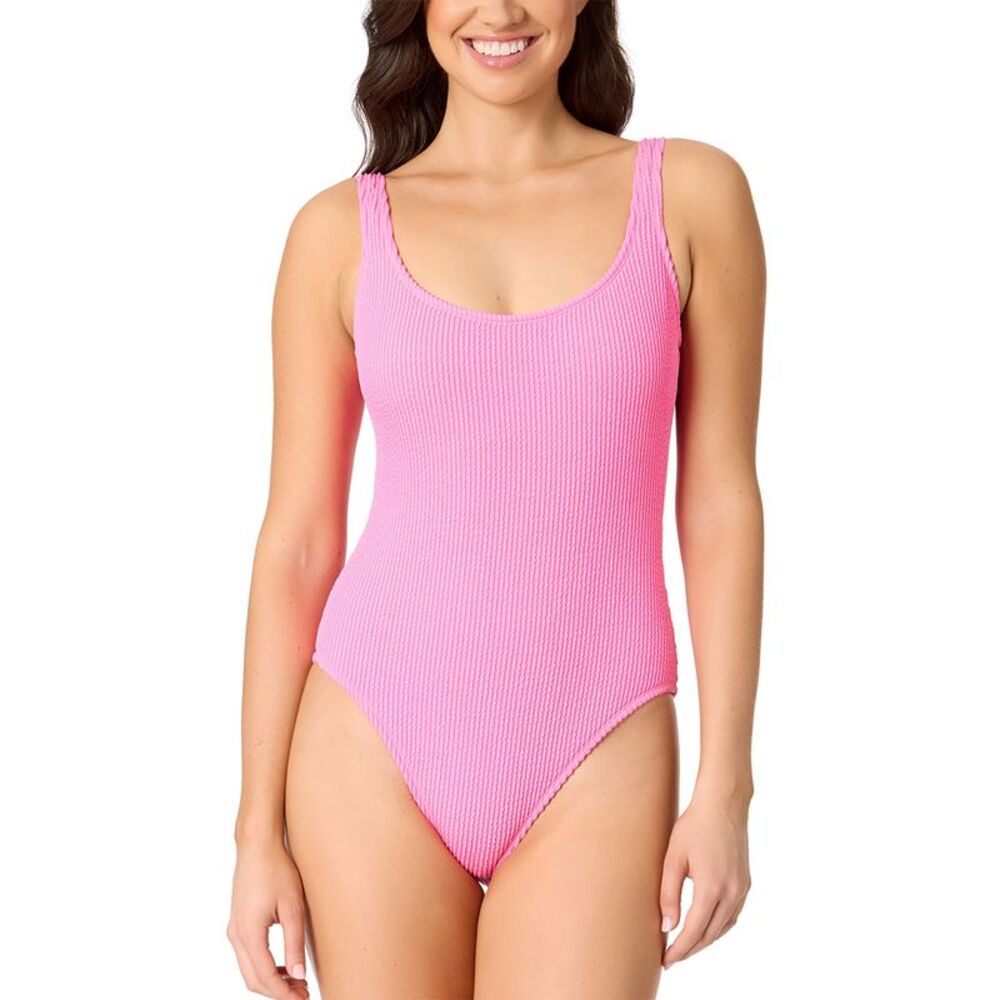 Salt + Cove Juniors Ribbed Scoop-Neck One-Piece Swimsuit XL Pink - NWT